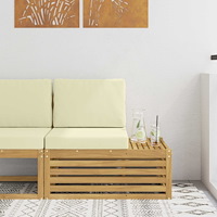 vidaXL Utomhus Sektionsoffa Enheter Vit och grädde 91 x 63 x 73 cm