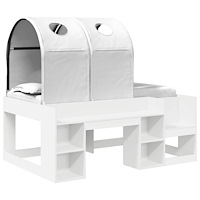 vidaXL Säng med Tunneln 4 pcs Vit Konstruerat trä