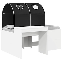 vidaXL Säng med Tunneln 4 pcs Artisian Ek och Svart Konstruerat trä