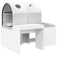 vidaXL Säng med Tunneln 4 pcs Artisian Ek och Vit Konstruerat trä