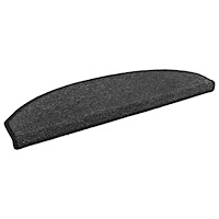 vidaXL Självhäftande trappmattor 15 pcs Antracit 80 x 24,5 x 3,5 cm
