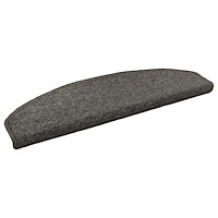 vidaXL Självhäftande trappmattor 15 pcs Mörkgrå 80 x 24,5 x 3,5 cm
