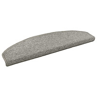 vidaXL Självhäftande trappmattor 15 pcs Ljusgrå 80 x 24,5 x 3,5 cm