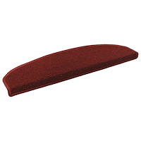 vidaXL Självhäftande trappmattor Halvcirkelform 15 pcs Bordeaux Röd