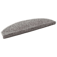vidaXL Självhäftande trappmattor 15 pcs Grå 80 x 24,5 x 3,5 cm