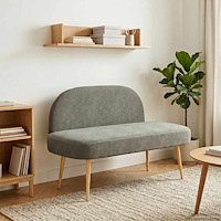 vidaXL Klädd bänk med ryggstöd Ljusgrå 110 x 60 x 76 cm Kordread tyg