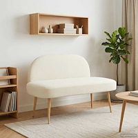 vidaXL Klädd bänk med ryggstöd Gräddvit 110 x 60 x 76 cm Kordread tyg