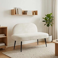 vidaXL Klädd bänk med ryggstöd Gräddvit 110 x 60 x 76 cm Sammet