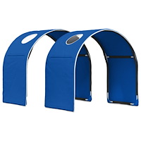 vidaXL Sängtunnel 2 pcs Blå 211 x 52,5 x 2 cm Polyester