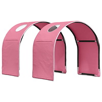 vidaXL Sängtunnel 2 pcs Rosa 211 x 52,5 x 2 cm Polyester