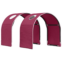 vidaXL Sängtunnel 2 pcs Röd 211 x 52,5 x 2 cm Polyester