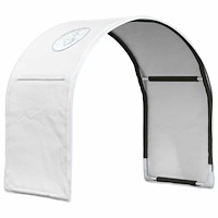 vidaXL Sängtunnel 2 pcs Vit 211 x 52,5 x 2 cm Polyester