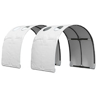 vidaXL Sängtunnel 2 pcs Vit 211 x 67,5 x 2 cm Polyester