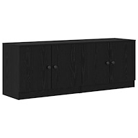 vidaXL Sängskåp 2 pcs Svart Ek 66 x 35 x 48 cm Konstruerat trä