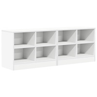 vidaXL Sängskåp med hylla 2 pcs Vit 66 x 33 x 48 cm Konstruerat trä