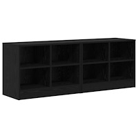 vidaXL Sängskåp 2 pcs Svart ek 66 x 33 x 48 cm Konstruerat trä