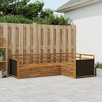 vidaXL Utomhussoffset 4 pcs Naturlig 247,5 x 168,5 x 73 cm