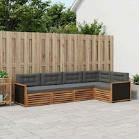 vidaXL Utomhussoffset 5 pcs Naturlig och Antracit 323 x 164,5 x 73 cm
