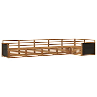 vidaXL Utomhussoffset 6 pcs Naturlig 406 x 168,5 x 73 cm