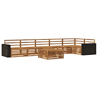 vidaXL Utomhussoffset 7 pcs Naturlig 79 x 79 x 37 cm Massivt Akaciaträ