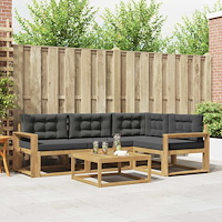vidaXL Utomhussoffset 5 pcs Vit och antracit 79 x 79 x 37 cm Polyester