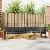 vidaXL Utomhussoffset 7 pcs Vit och antracit 59 x 59 x 37 cm Polyester