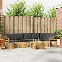 vidaXL Utomhussoffset 7 pcs Vit och antracit 59 x 59 x 37 cm Polyester