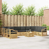 vidaXL Utomhussoffset 8 pcs Vit och Antracit 59 x 59 x 37 cm Polyester