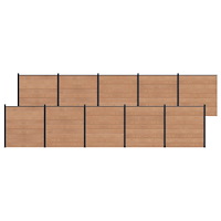 vidaXL Stängselpanel 10 pcs WPC och aluminium Brun