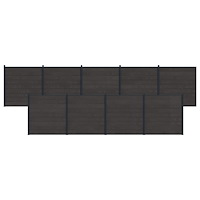 vidaXL Stängselpanel 9 pcs WPC och aluminium Svart