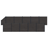 vidaXL Stängselpanel 11 pcs WPC och aluminium Svart