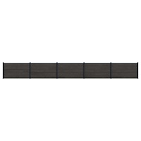 vidaXL Stängselpanel 5 pcs WPC och aluminium Svart