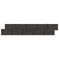 vidaXL Stängselpanel 10 pcs WPC och aluminium Svart