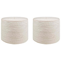 vidaXL Jutegarn 2 pcs 2 Vit 100% Tossa jute