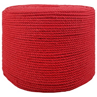 vidaXL Rep Röd 0,4 x 0,4 x 5000 cm Bomull