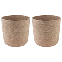 vidaXL Krukset för Växter 2 pcs Naturlig Ø 28 x 28 cm 100% Tossa Jute