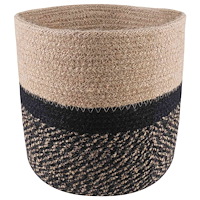 vidaXL Krukset för Växter 2 pcs Naturlig och svart Ø 21 x 21 cm