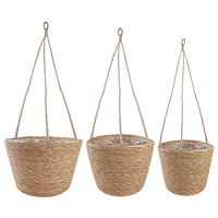 vidaXL Sjögräs Växtkorgar 3 pcs Naturlig Ø26 x 19 cm 100% Sjögräs