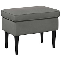 vidaXL Fotpall Mörkgrå 55 x 35 x 41 cm Sammet