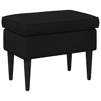 vidaXL Fotpall Svart 55 x 35 x 41 cm Sammet