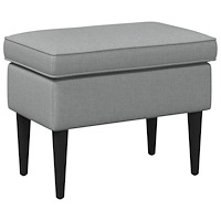 vidaXL Fotpall Ljusgrå 55 x 35 x 41 cm Tyg