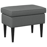 vidaXL Fotpall Mörkgrå 55 x 35 x 41 cm Tyg