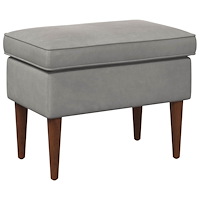 vidaXL Fotpall Ljusgrå 55 x 35 x 41 cm Sammet