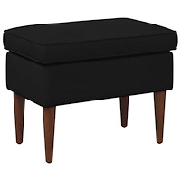 vidaXL Fotpall Svart 55 x 35 x 41 cm Sammet