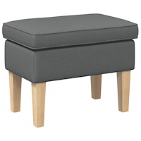 vidaXL Fotpall Mörkgrå 55 x 35 x 41 cm Tyg
