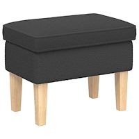 vidaXL Fotpall Mörkgrå 55 x 35 x 41 cm Bouclé