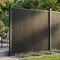 vidaXL Stängselpanel WPC och aluminium Svart
