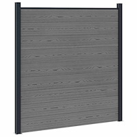 vidaXL Stängselpanel WPC och aluminium Grå
