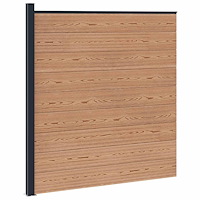 vidaXL Stängselpanel WPC och aluminium Brun