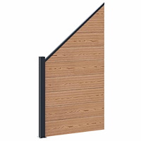vidaXL Stängselpanel WPC och aluminium Brun